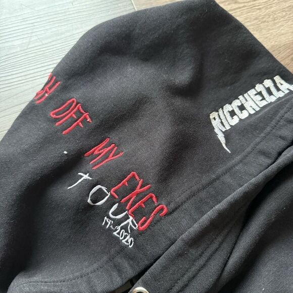 Ricchezza I Love NevHer Hoodie Size Large Rich Off My Exes 2020 Rare Black - Picture 5 of 10
